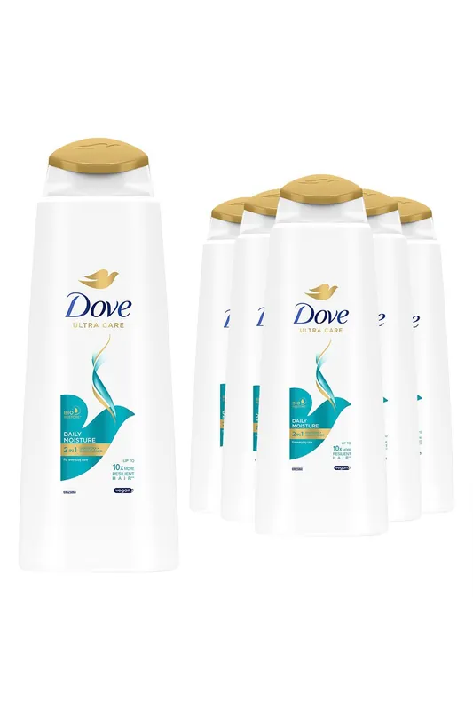 Nutritive Daily Moisture 2 in 1 'Shampoo & Conditioner', 6x 400ml - Dove