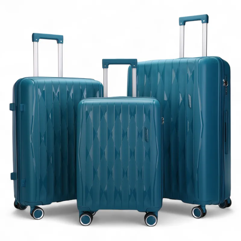 Hard Shell Strong Suitcase Set 8 Wheel Cabin TSA Luggage Case Holiday Travel - Infinity Leather