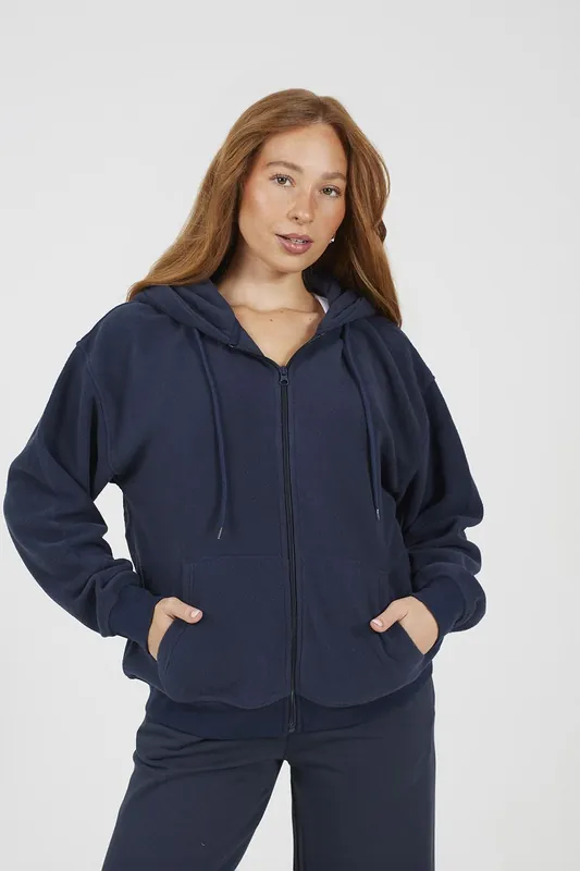 Zip Through Polar Fleece Hoodie - Brave Soul