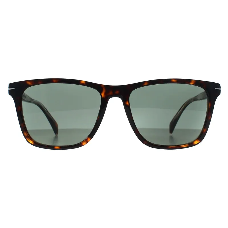 Rectangle Dark Tortoise Green DB 1092/S - David Beckham