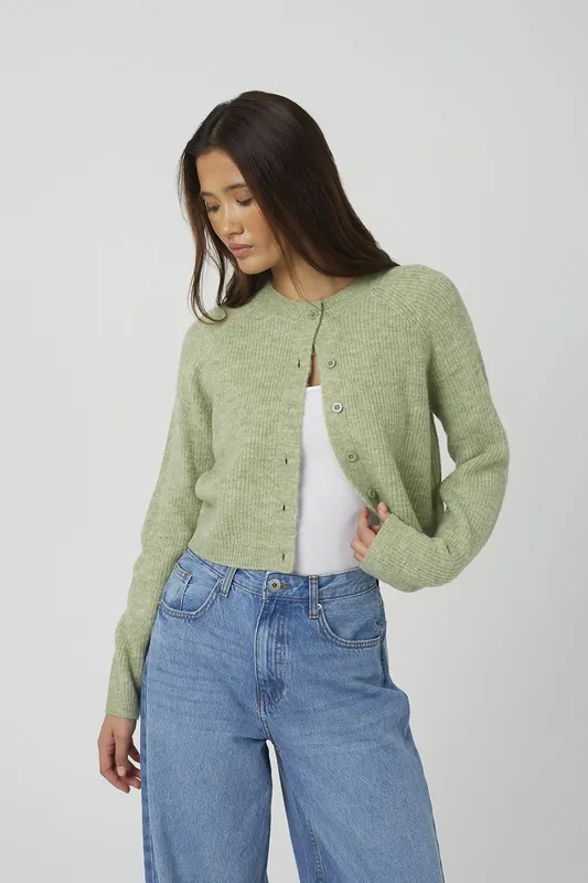 Raglan Sleeve Fisherman Knit Cardigan - Brave Soul