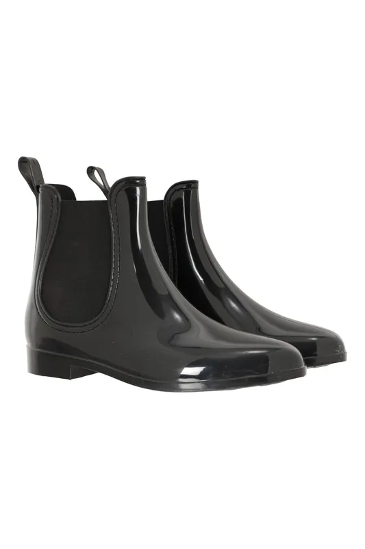 Black PVC Ankle Wellies Waterproof Wellington Boots - Mountain Warehouse