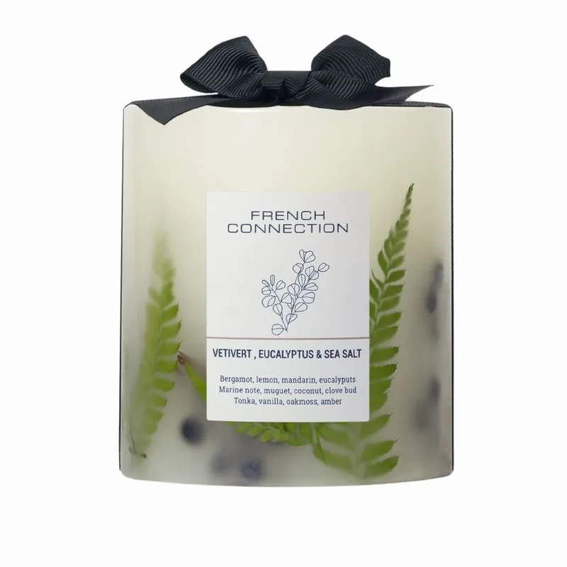 French Connection Botanical Collection - Vetivert, Eucalyptus & Sea Salt 660G (1-Wick) - FCC008VS