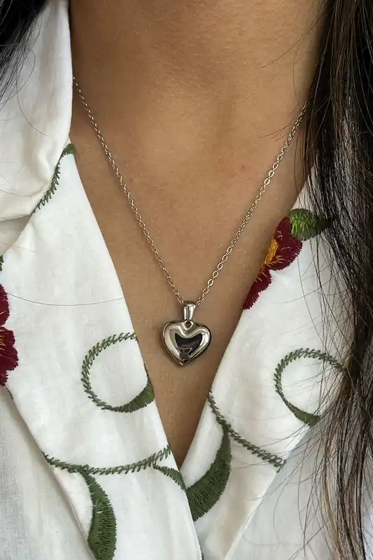 Heart Necklace in Silver - Gift Boxed