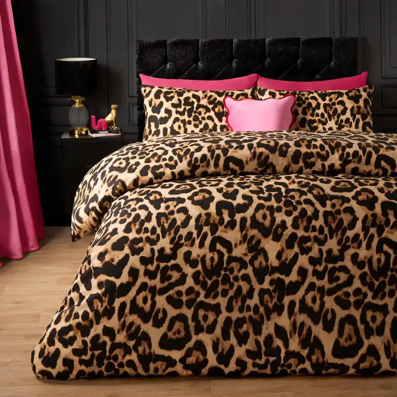 Leopard Duvet Cover Bedding Set Animal Quilt Soft Pillowcase - OHS