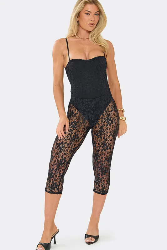 Lace Low Rise Trousers - EGO
