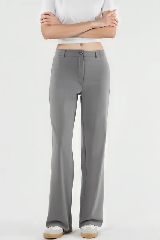 High Waist Straight Leg Bengalin Pants - Hiccup