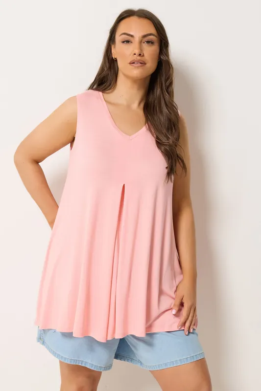 Pleated Front Vest Top - Yours