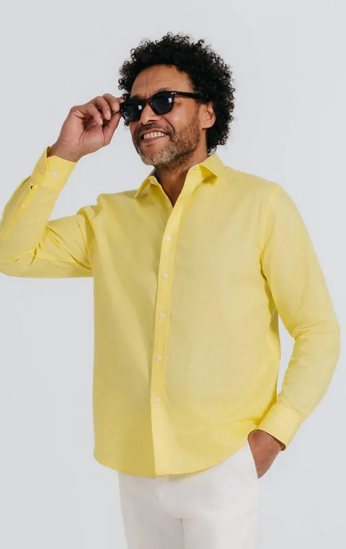 Yellow Linen Shirt - Dobell