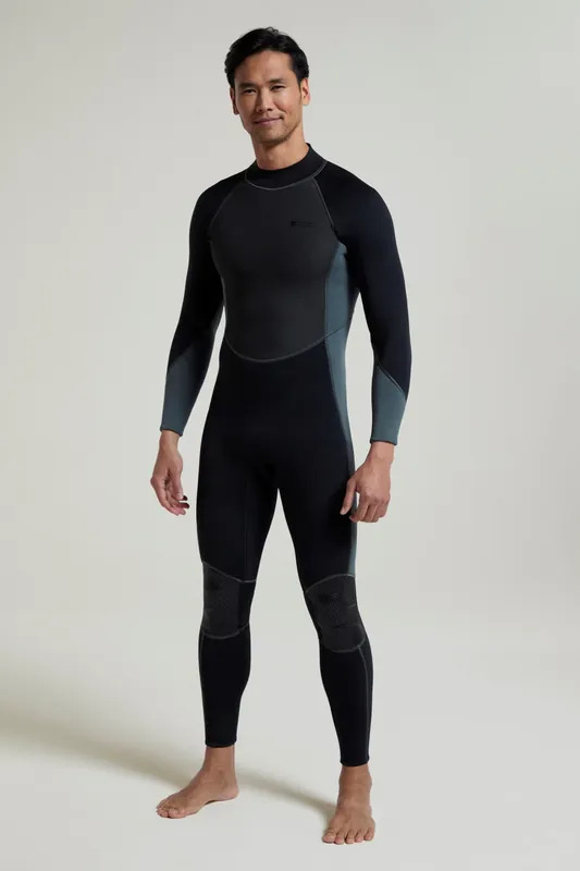 Adjustable Neck Closure Flat Seams Long Sleeve Neoprene Wetsuit - Mountain Warehouse
