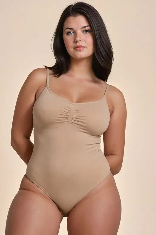 Premium Seamless Adjustable Strap Brief Bodysuit Shapewear - Hiccup