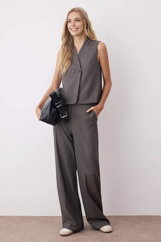 Tailored Woven Vest and Trousers Co-Ord Set