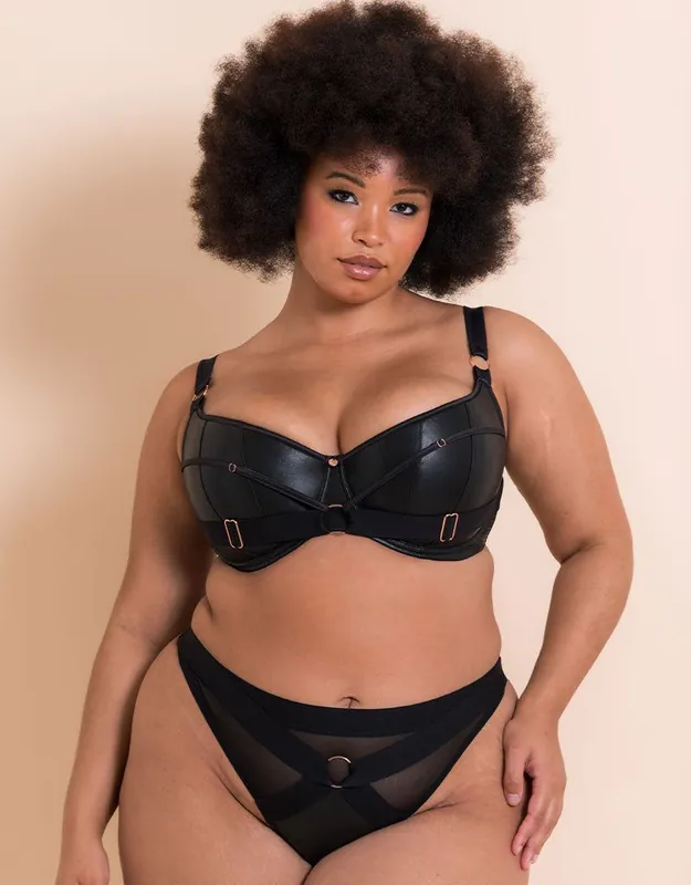 Scantilly Harnessed Padded Half Cup Bra
