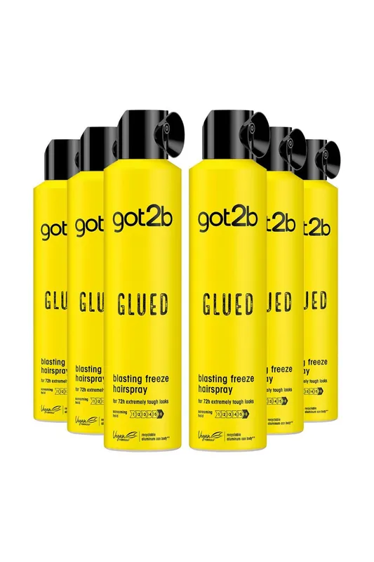 Glued Blasting Freeze Hair 'Spray' with Ultimate Hold 300ml,6pk - Schwarzkopf