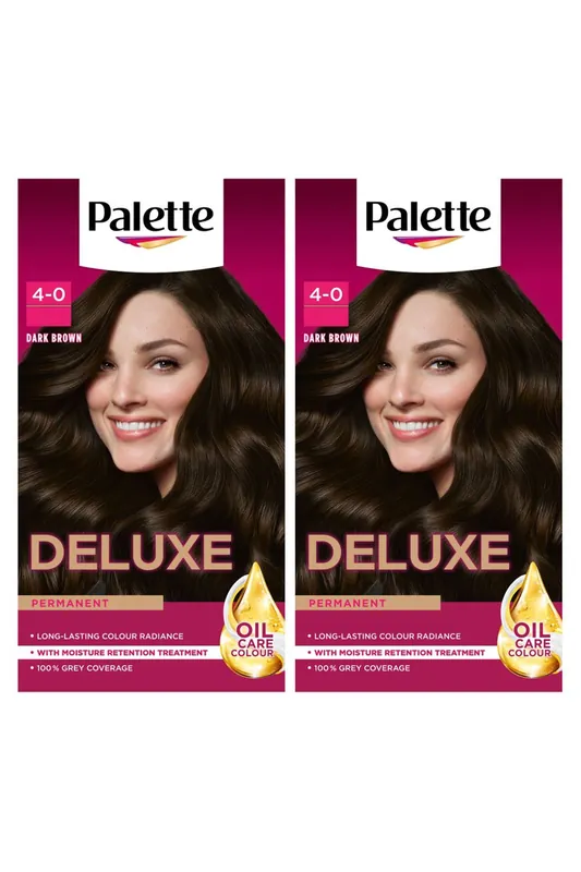 Deluxe Creme Colouration 4-0 Dark Brown 'Hair Dye', 2 Pack