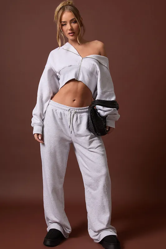 Wide Leg Marl Joggers - EGO