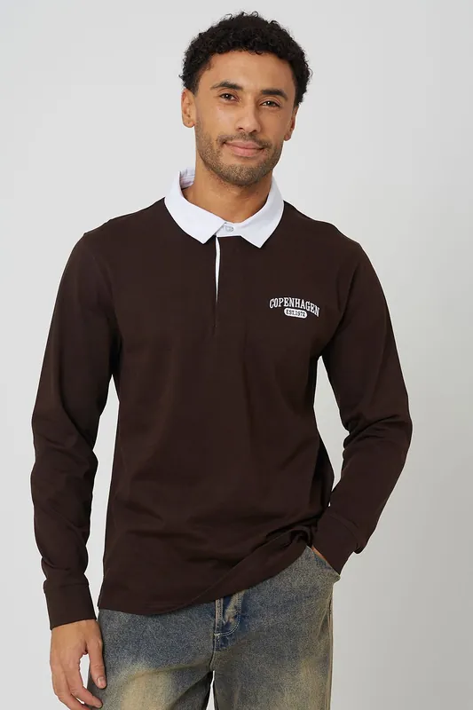 Solid Colour Rugby Shirt - Brave Soul