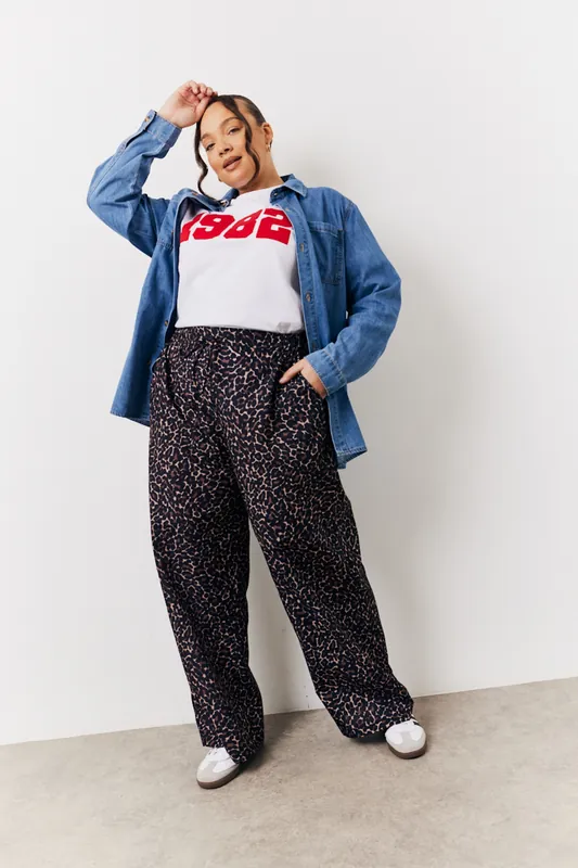 Brown Leopard Trousers - In The Style