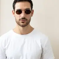 Round Metal Frame Sunglasses - SVNX