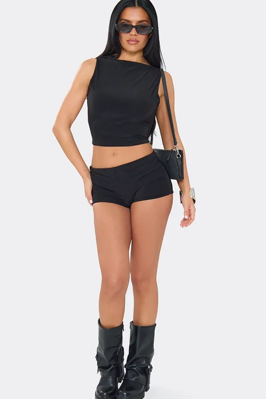 Slinky Low Rise Mini Shorts - EGO