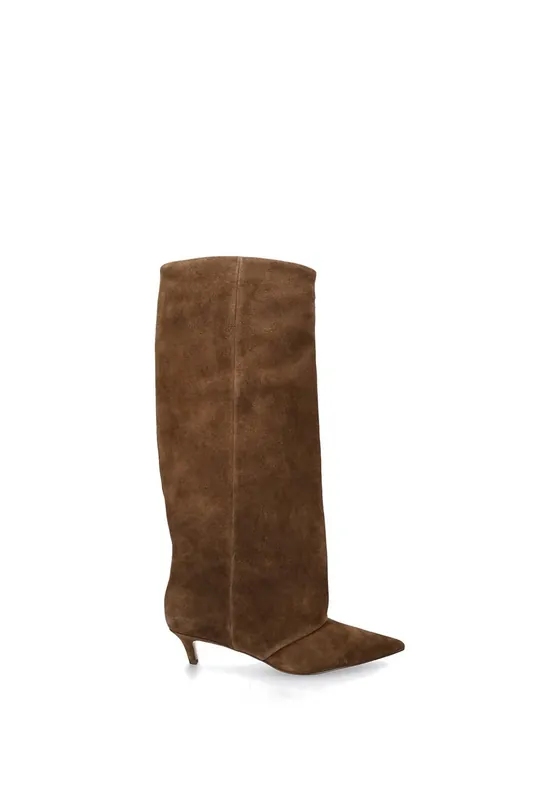 Luca Brown Suede' Suede Boots - STEVE MADDEN