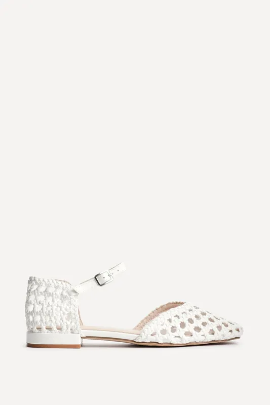 Suki White Woven Sandals - Linzi