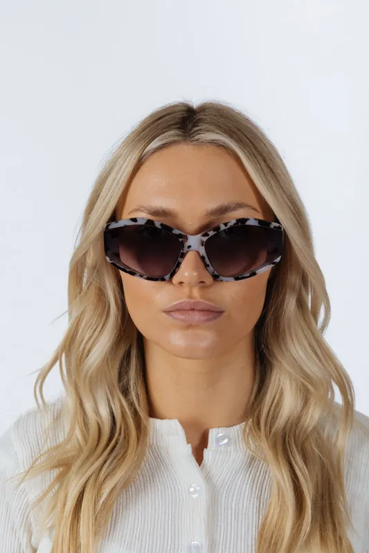Angular Cat-Eye Sunglasses in Multi