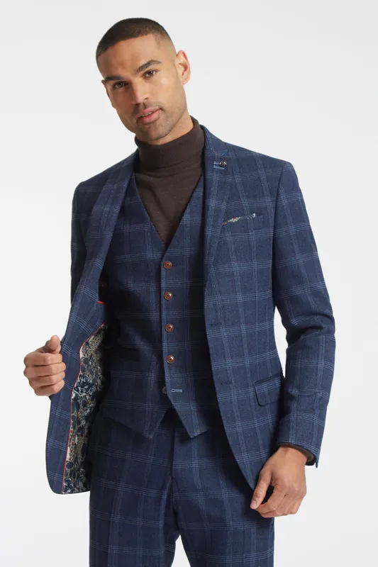Tweed Overcheck Suit Jacket - Antique Rogue