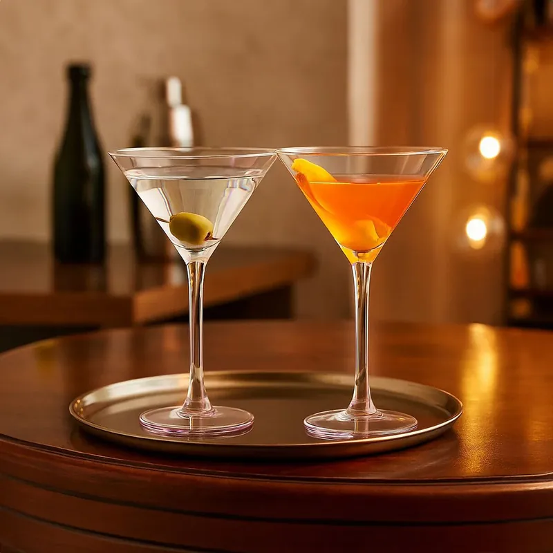 Practical Set Of Martini Glasses, Elegant Champagne Glasses, Durable Drink Glasses, Sleek Long Glasses - Orsina