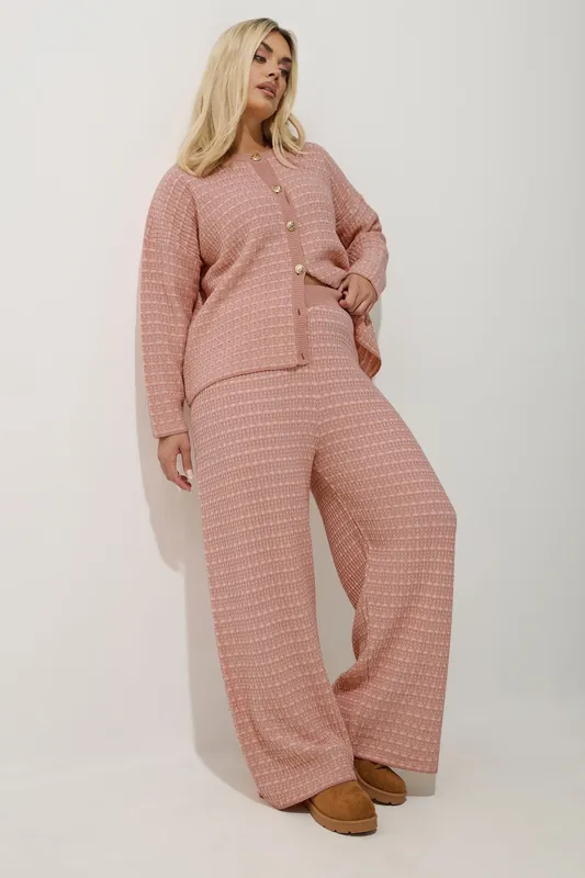 Boucle Wide Leg Trousers - Yours