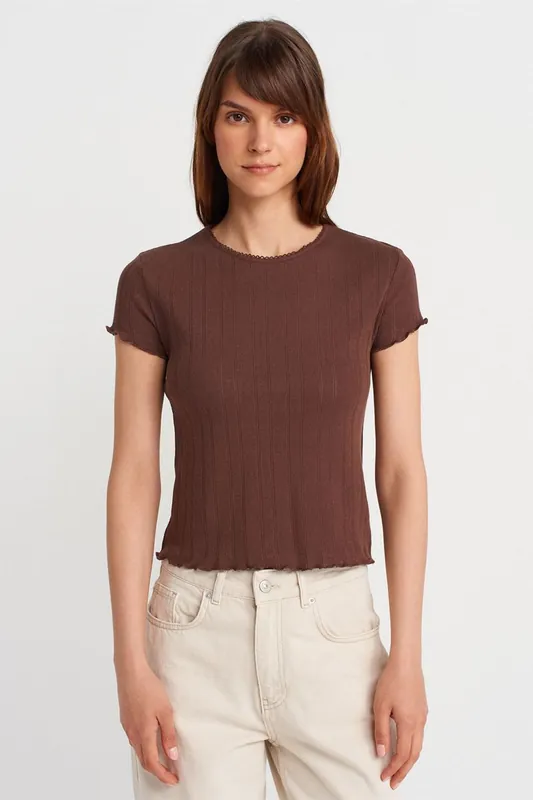 Women's Slim Fit Cotton Crew Neck T-Shirt