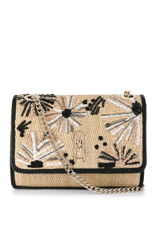 'Ramon Bag Black Raffia' - STEVE MADDEN
