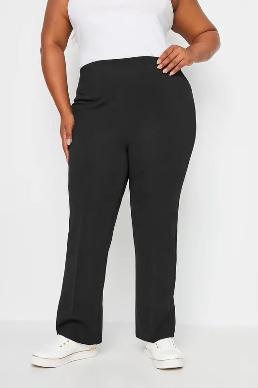 Ribbed Bootcut Trousers - Yours