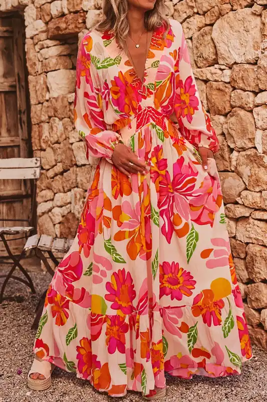 Floral Print Maxi Dress - Everyday The Label