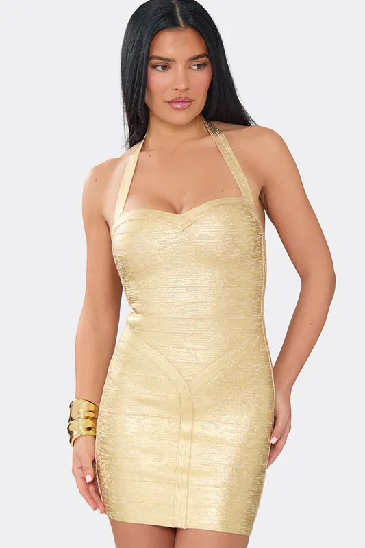 Strappy Bandage Mini Dress - EGO