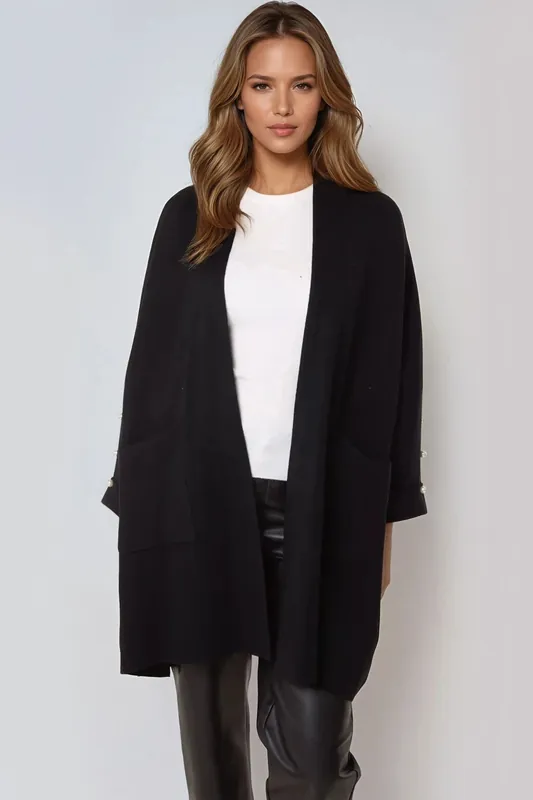 Pearl Sleeve Open Cardigan - Aftershock London