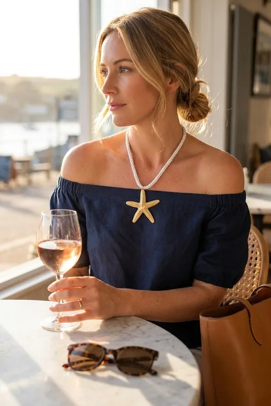 Pearl Starfish Pendant Necklace - IKRUSH