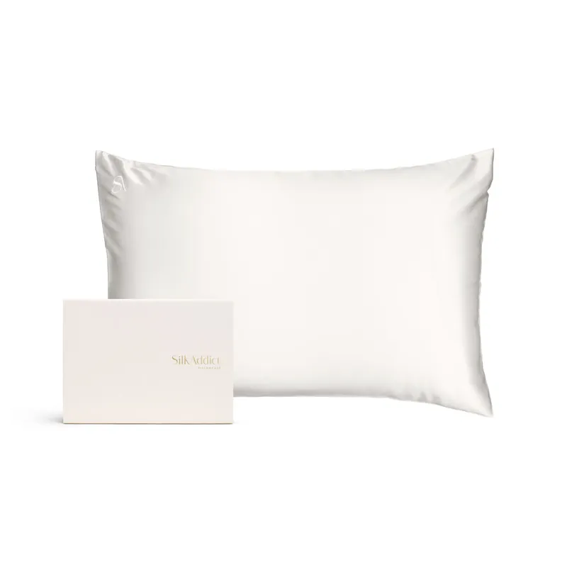 100% Mulberry Silk Pillowcase - Ivory