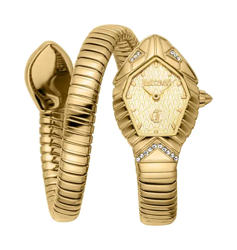 Signature Snake Speranza Fashion Watch Yellow Gold Diamond JC1L356M0025 - Just Cavalli