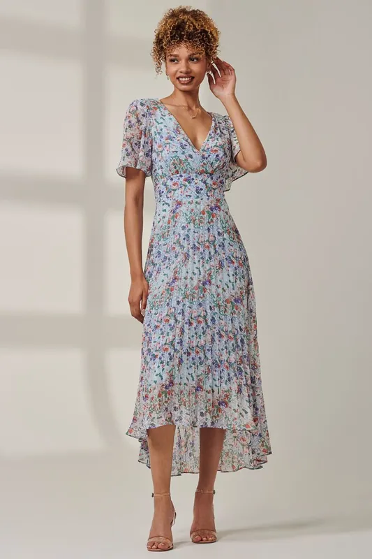 Meagan V-Neck Chiffon Maxi Dress
