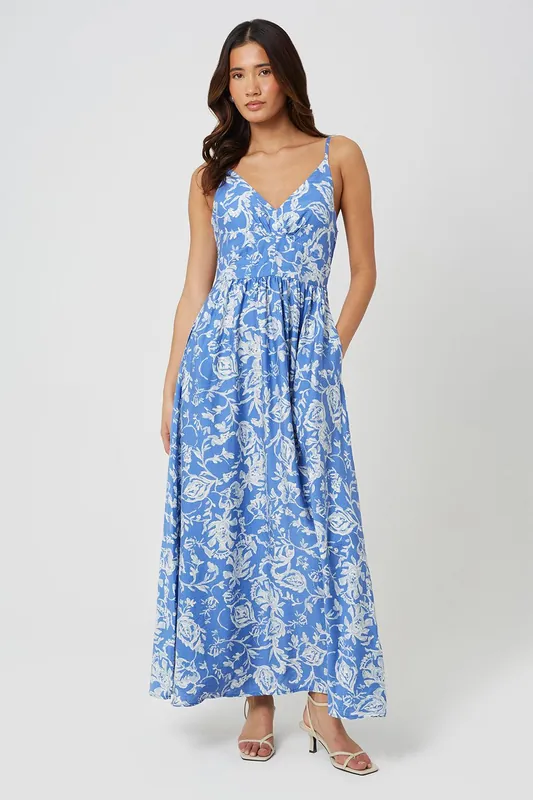 Strappy Floral Maxi Dress - Brave Soul