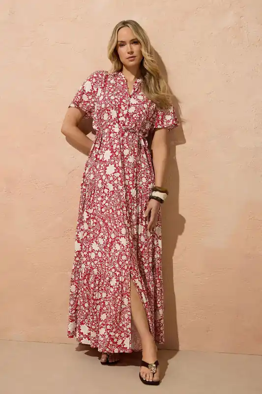 Tall Floral Tie Waist Maxi Dress - Long Tall Sally