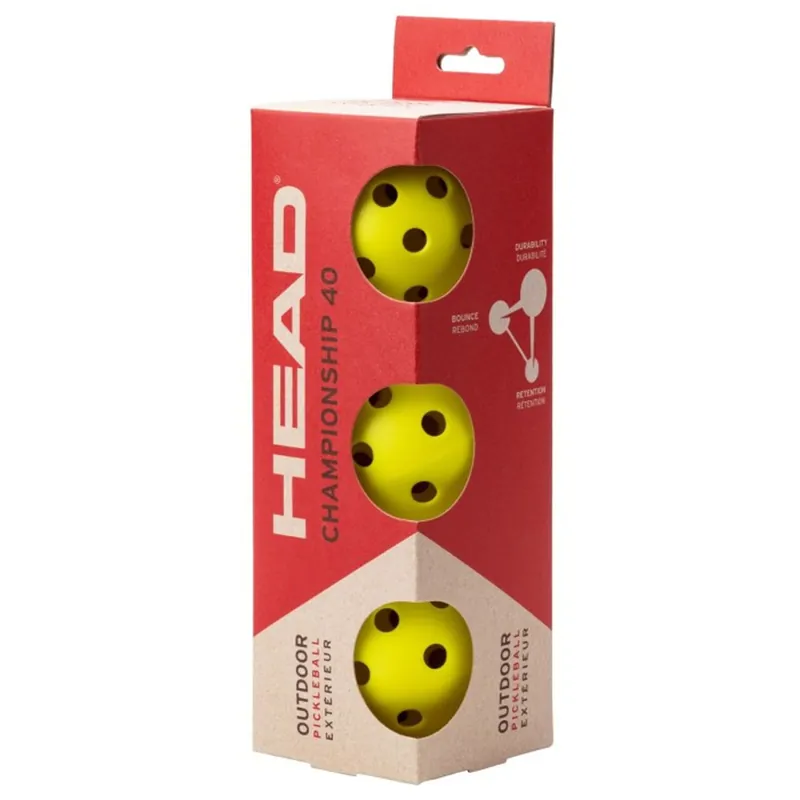 Championship 40 Pickleball Balls (Pack of 3) - Head