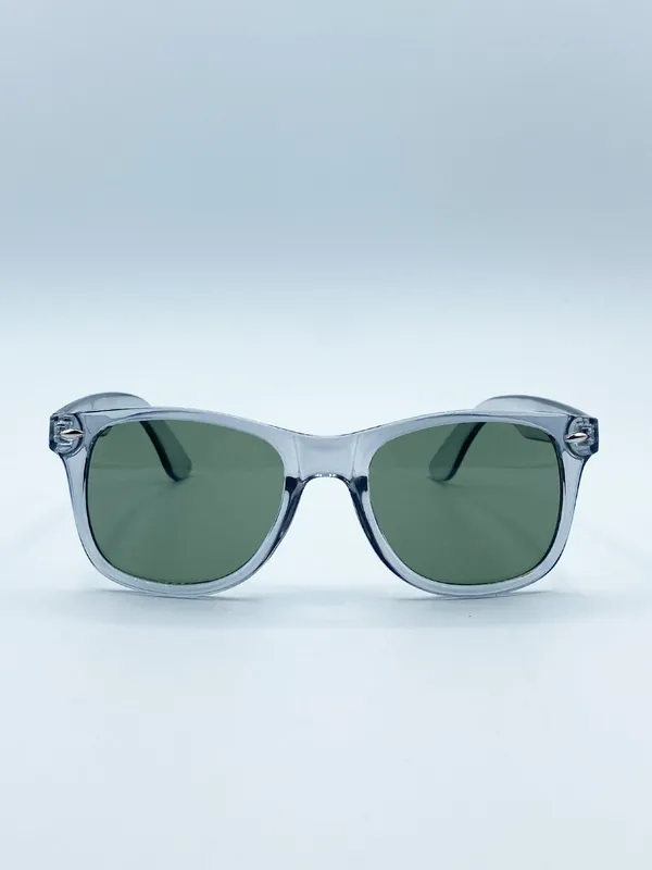 Translucent Grey Wayfarer with Khaki Lenses - SVNX