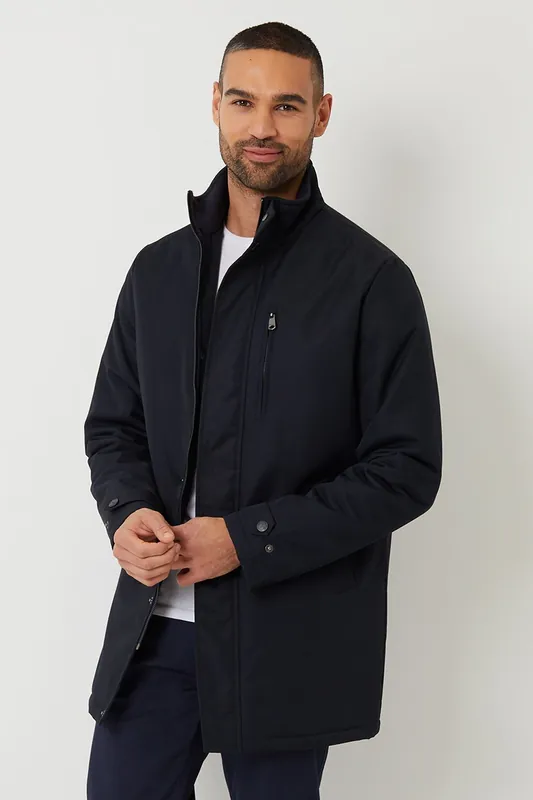 Broxburn' Showerproof Funnel Neck Lightweight Mac - Threadbare