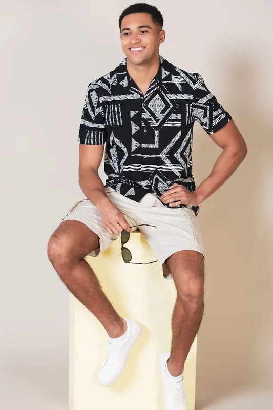 Tribal Print Short Sleeve Shirt - French Connection