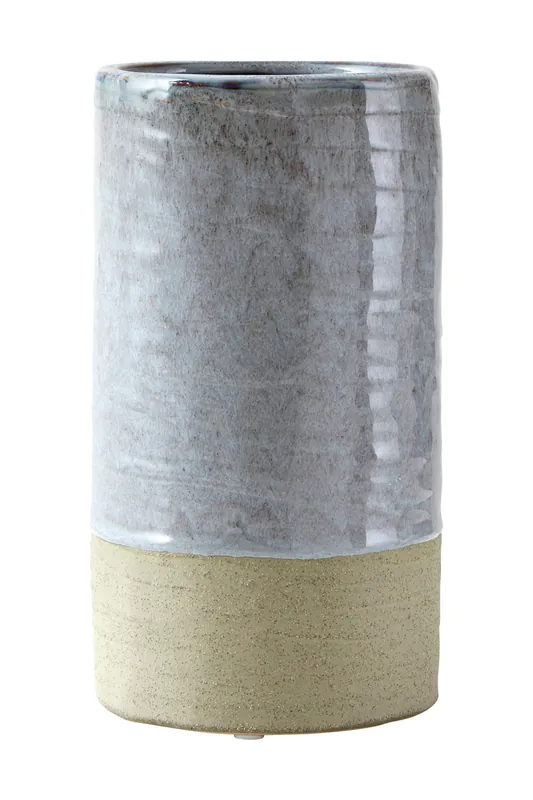 Portable Small Grey Vase, Versatile Flower Vase, Glazed Finish Stoneware, Ceramic Pottery Vase - Orsina