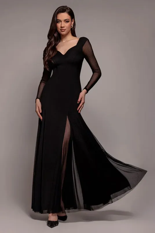 Dobby Mesh Insert Long Sleeve A - Goddiva