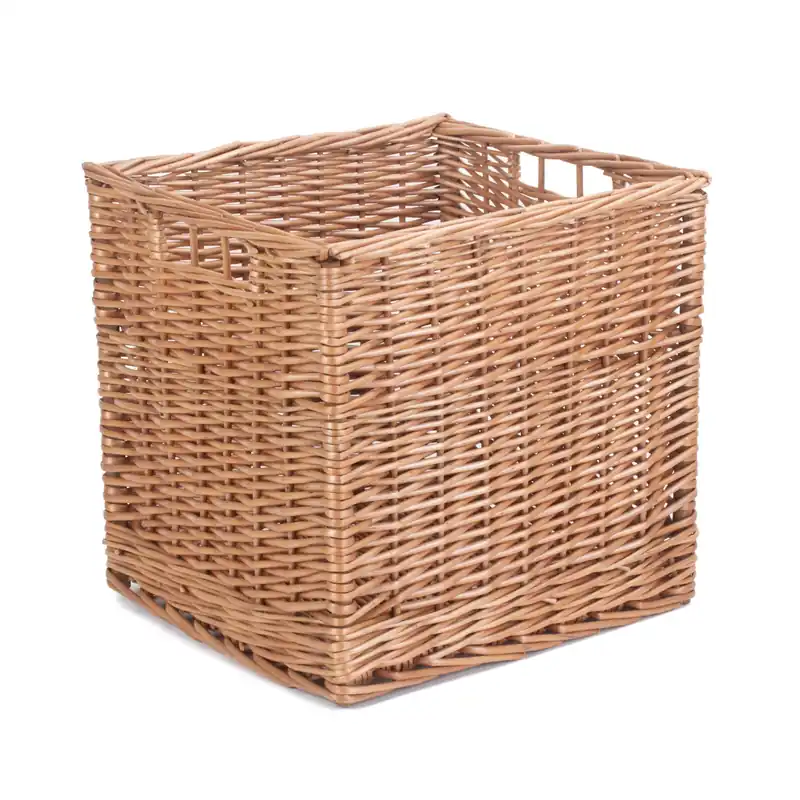 Wicker Square Double Steamed Storage Basket - Red Hamper