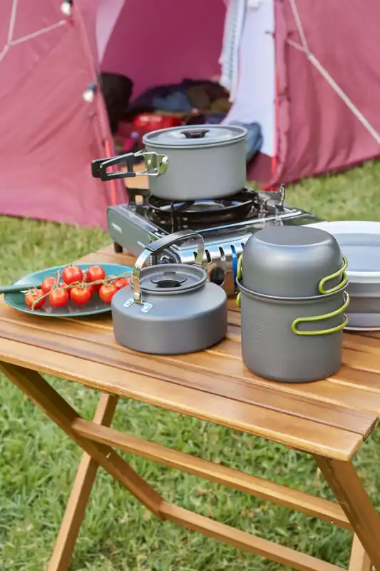 Travel Adventures Camping 3 Piece Cook Set with Carry Bag - Mountain Warehouse